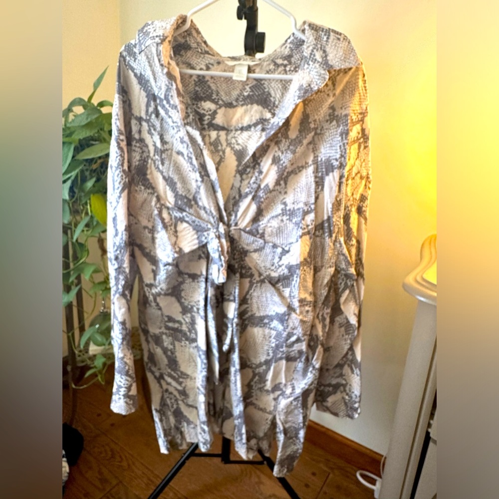 H&M tunic blouse- snakeskin print